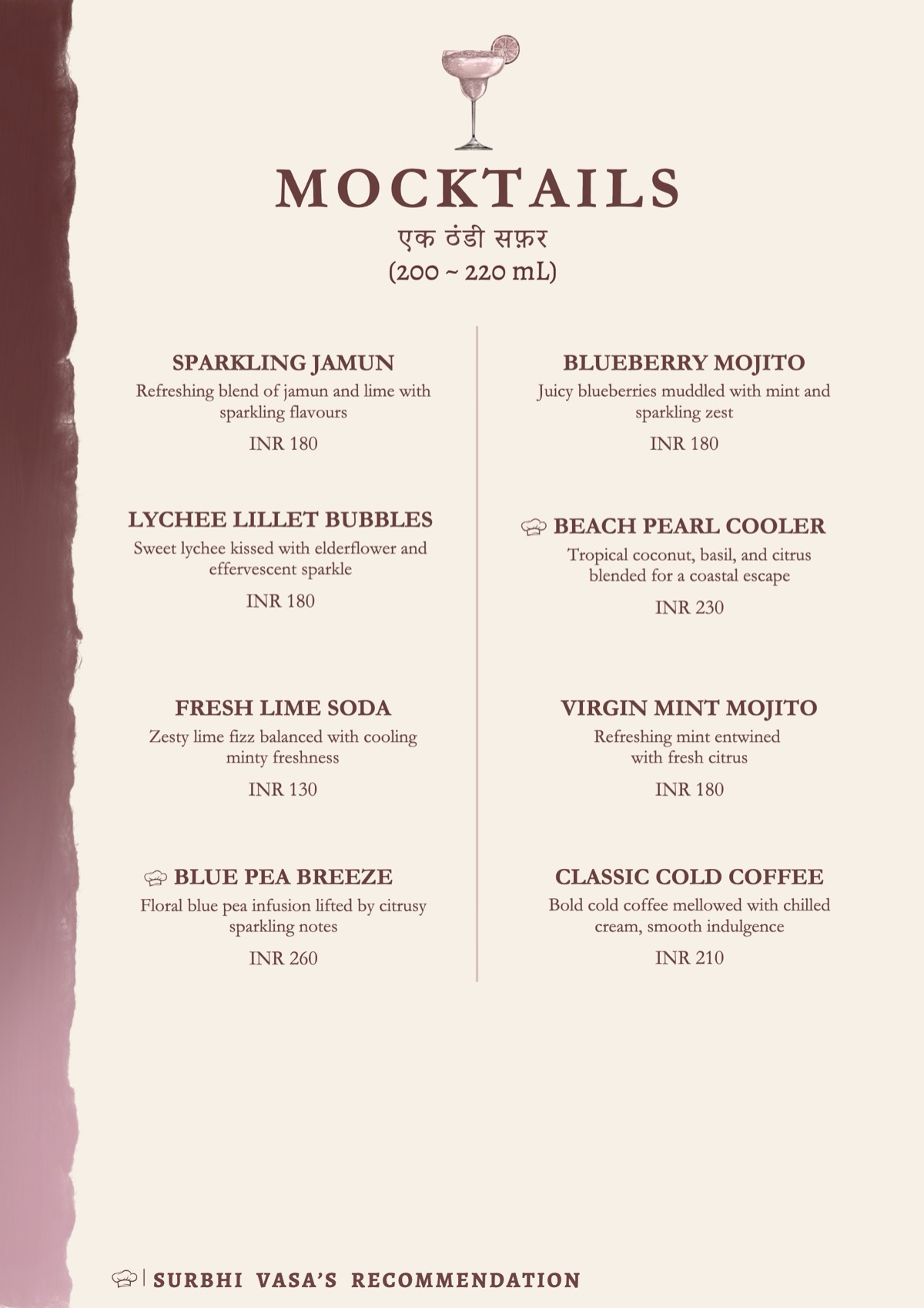 Sabrosa menu, page 4 of 18