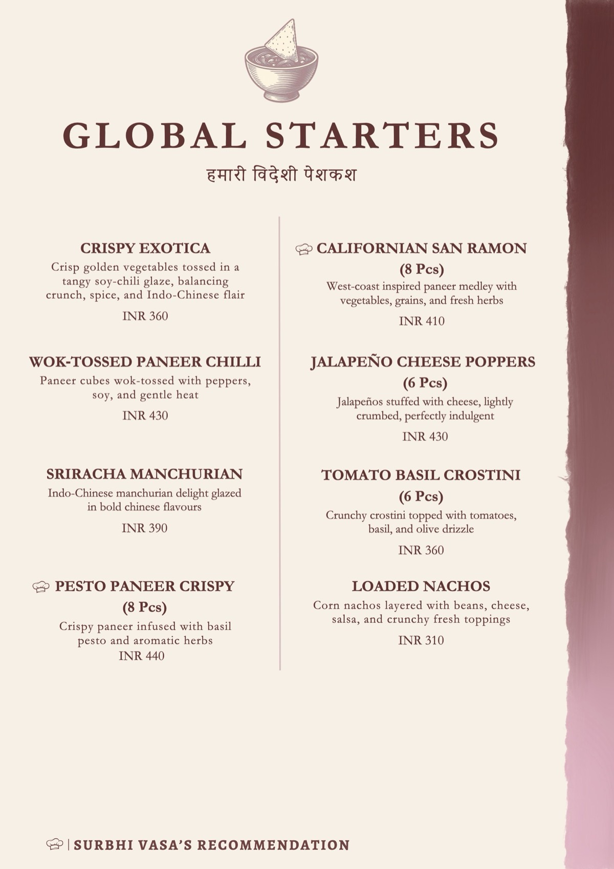 Sabrosa menu, page 9 of 18