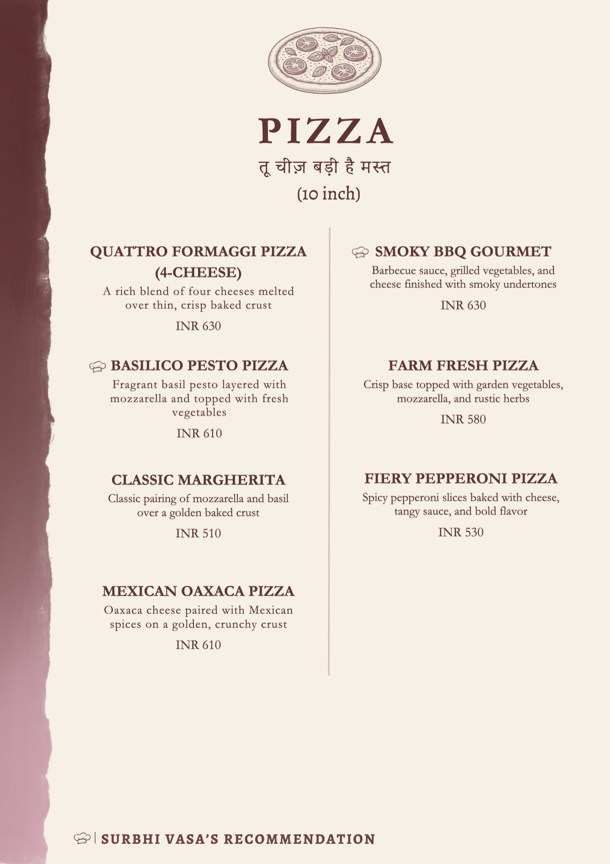 Sabrosa menu, page 10 of 18