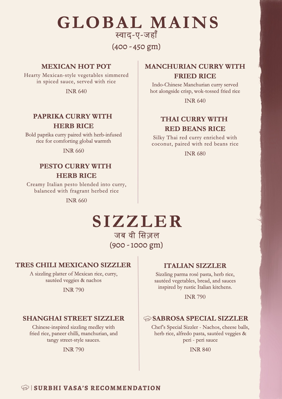 Sabrosa menu, page 11 of 18