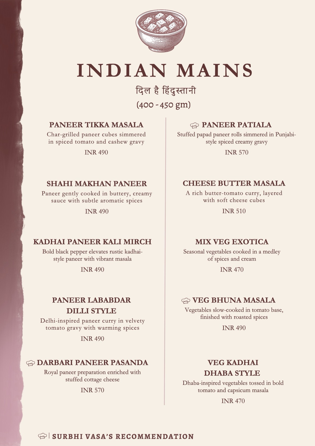 Sabrosa menu, page 12 of 18