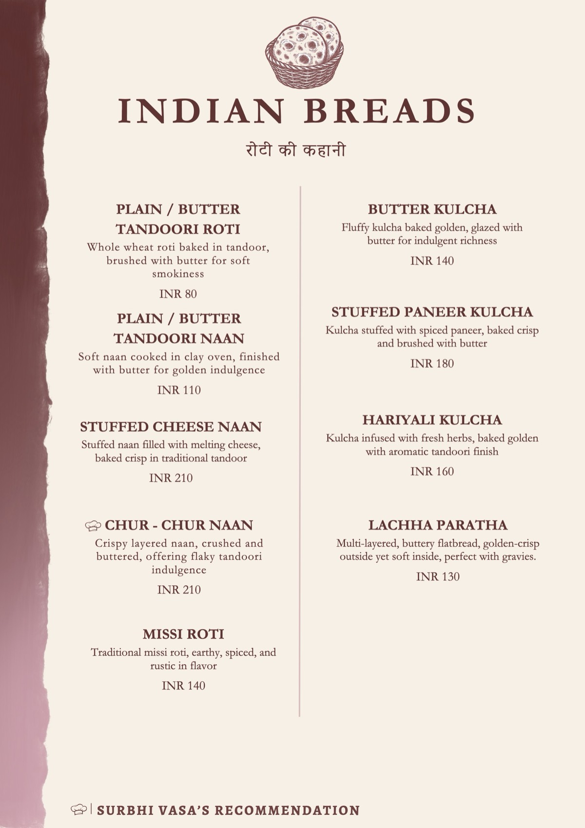 Sabrosa menu, page 14 of 18