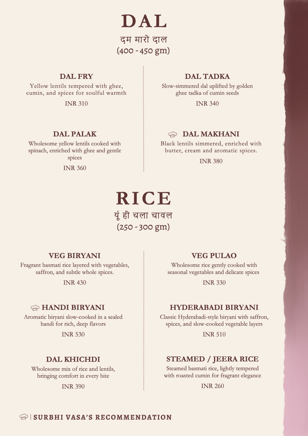 Sabrosa menu, page 15 of 18