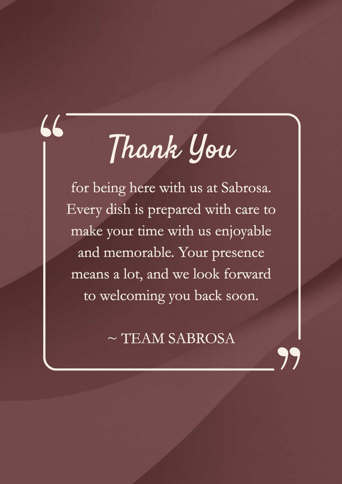 Sabrosa menu, page 17 of 18